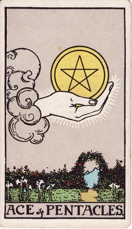 ペンタクルのエース（Ace of Pentacles）