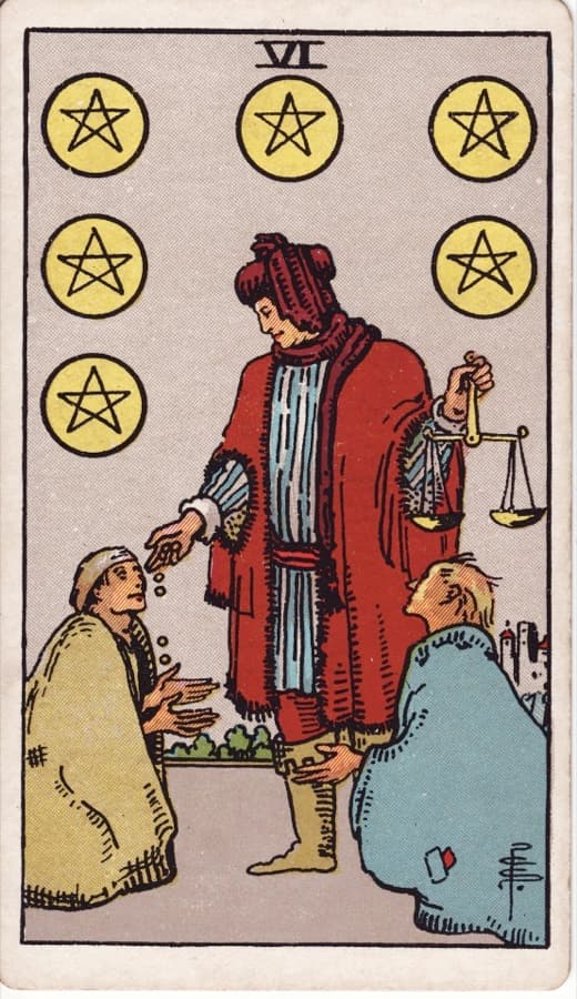 ペンタクルの6（Six of Pentacles）