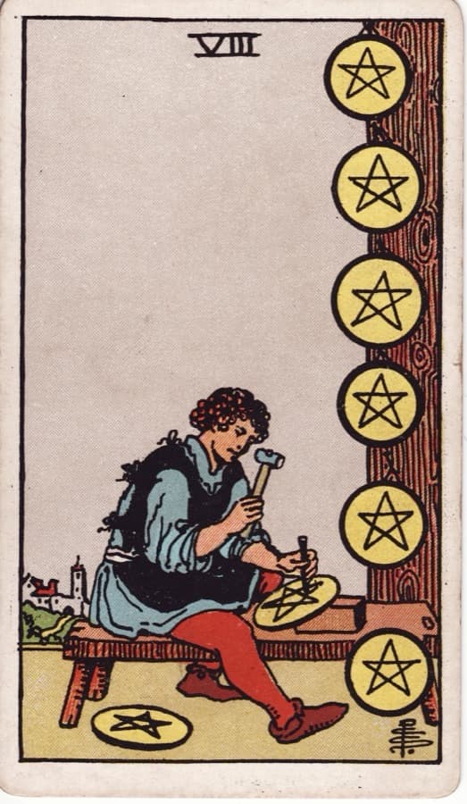 ペンタクルの8（Eight of Pentacles）
