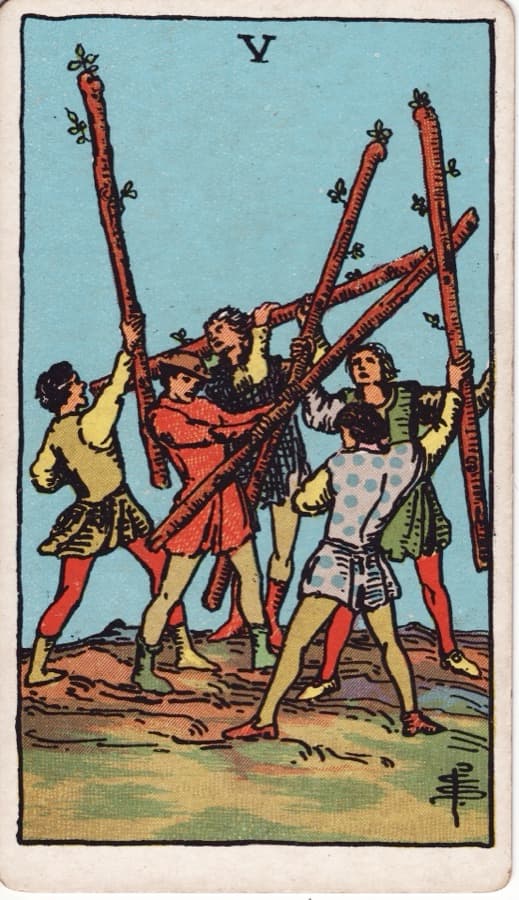 ワンドの5（Five of Wands）
