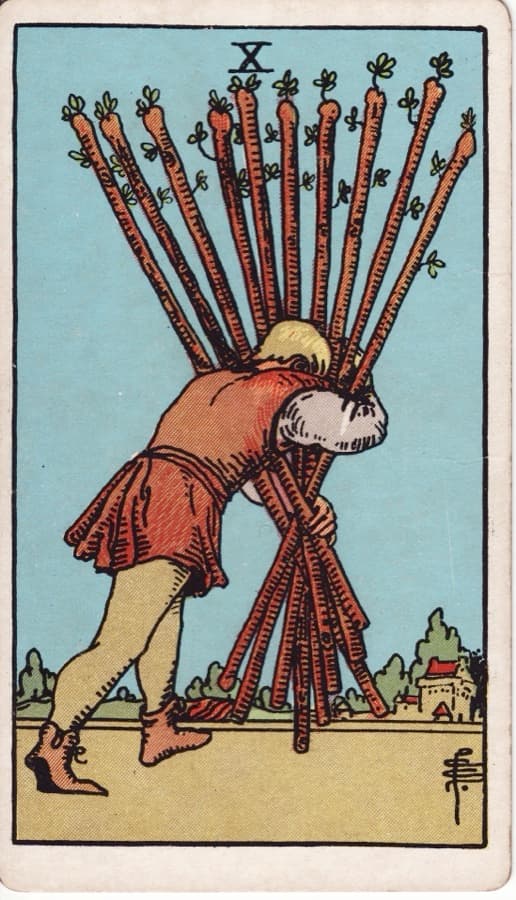 ワンドの10（Ten of Wands）